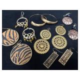 Earrings Featuring Various Designs and Materials