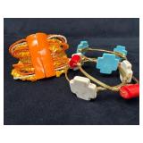 Four Bracelets: Three Bangles and a Multi-Strand w