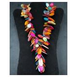 Colorful Shell Necklace With Multicolored Decorati