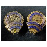 Two 10K Gold R.L. Bryan Company Lapel Pins, 5g Tot