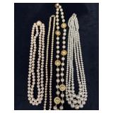 Pearl Beaded Necklaces Including Napier