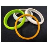 Four Assorted Bangles in Various Materials