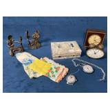 Decorative Items, Watches, Clocks, and Handkerchie