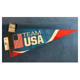Team USA Pennant with American Flag Design