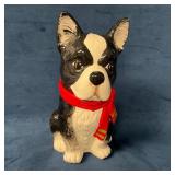 Ceramic Boston Terrier Dog Cookie Jar With Removab