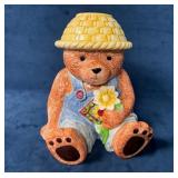 Enesco Cherished Teddies Ceramic Cookie Jar with S