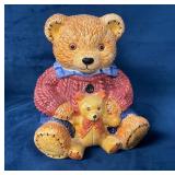Ceramic Teddy Bear Cookie Jar with Removable Lid