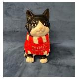 Cat Cookie Jar in Festive Sweater Design