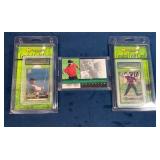 Three Tiger Woods Golf Cards Including Graded Card