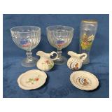 Glassware and Porcelain Collectibles Lot with Vari