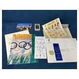 1996 Atlanta Olympics Memorabilia Lot With Stamps,
