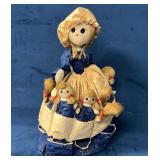 Mona Czechoslovakia Puppet Doll with Child Figures
