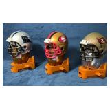 Three NFL Team Treasure Chest Mini Gumball Dispens