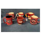 Six University of South Carolina Themed Mugs Featu