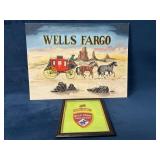 Wells Fargo Painting and Framed Security Guard Pat