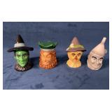 Four Wizard of Oz Theme Salt and Pepper Shakers Fe