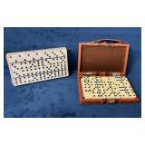 Two Sets of Dominoes Including Marbelized Jumbo Do