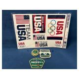 Team USA Decal Sheets and 1996 Olympic Security Ba