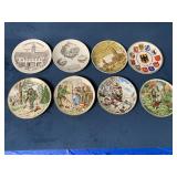Eight Decorative Ceramic Collector Plates With Eur