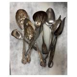 Silver Plate and Stainless Steel Flatware, Various