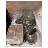 Cookware Including Teapot, Baking Pans, and Access