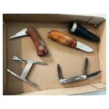 Folding Pocket Knives and Fixed Blade Knife with S