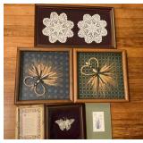 Framed Textile Art and Embroidery Pieces