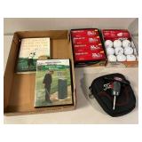 Golf Memorabilia Lot with Balls, Books, and Access