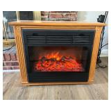 Heat Surge Electric Fireplace With Oak Finish
