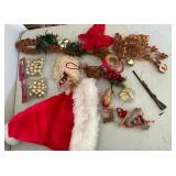 Christmas Decorations Including Santa Hat, Ornamen