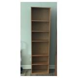 Tall Wooden Bookcase with Adjustable Shelves
