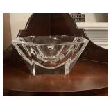 Orrefors Crystal Bowl with Faceted Geometric Desig