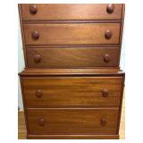 Wooden Chest of Drawers with Mahogany Finish, 20"