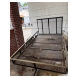 5x8 Mesh Gate Utility Trailer with Rust and Wear