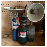 Propane Heater, Torch, and Canisters Lot