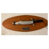 Bowie Knife Reproduction by Carvel Hall on Wooden