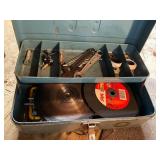 Metal Toolbox Containing Assorted Hand Tools and S