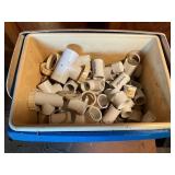Cooler Containing Assorted PVC Fittings