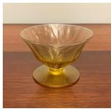 7 Amber-Colored Glass Sherbet Dishes