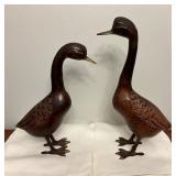 Brass and Wood Duck Sculptures