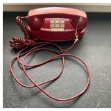 Red Bell System 2702B Rotary Phone with Push-Butto