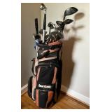 Complete Golf Set Including Titleist Clubs and Bur