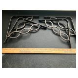 2 Decorative Metal Shelf Brackets with Interwoven