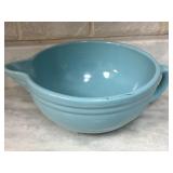 Blue Ceramic Batter Bowl With Handle and Spout
