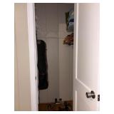 Closet Contents Including Linens, Hangers, Storage