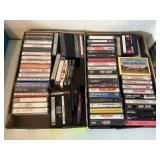 Two Boxes of Cassette Tapes Including Music and Sp