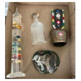 Decorative Lot Including Galileo Thermometer, Swis