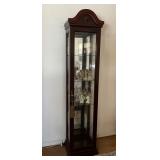 Wooden Cabinet with Glass Shelves, 77´´ x 12.75´´