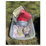 Plastic Storage Bin With Assorted Craft and Baking