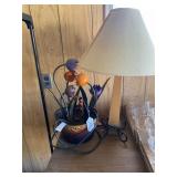 Flower Fountain and Table Lamp Combination